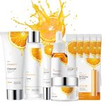 Gift Set Vitamin C Skin Care Sets & Kits - Skin Care for Teenage Girls Skincare Set - Womens Gift Sets Includes Cleanser- Serum-Eye Serum-Toner-Cream-Lip Balm-Sleeping Mask - VC Skincare Set (11PCS)