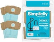 Simplicity Vacuum Bags SS-6 Type S, Sport 6 bags