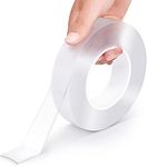 MAPPERZ Multipurpose Double Sided Heavy Duty Tape Removable Clear Tough Adhesive Tape Reusable Strong Wall Picture Hanging Strips Poster Carpet Glass Fixing Decor Tape(Pack Of 1)