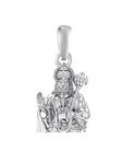 Akshat Sapphire Sterling Silver (92.5% purity) Hanuman Pendant for Men & Women Pure Silver Bajrang Bali Locket for Good Health & Wealth