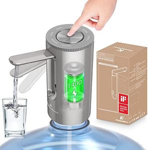 KitchenBoss Wasserflaschen Pumpe Flaschen Wasserspender: USB-Ladung Elektrischer Wasserspender, 1-5 Gallonen Tragbarer Wasserspenderpumpe