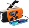 SOLARBABY Wind Up Solar Radio, Emergency Hand Crank Self Powered AM/FM Survival Solar Weather Radio with LED Flashlight,SOS Alarm,2000mAh Emergency Power Bank for Smart Phone (M-Orange)