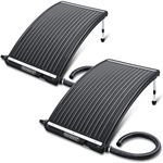 Monzana® 2x Solar Above Ground Pool Heater | Pool Heater For Heating Water | Solar Heaters For Pools 112x55x14cm 10000L/h | Height Adjustable | 32/38mm Connection Adapter | UV-Resistant HDPE