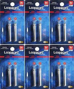Loopacell CR435 BR435 435 Lithium Pin Type Cell 3V for Fishing Lures, Fishing Bobbers, Pen Lights, Arrow Nocks, Fishing Floats, Pole Lights, LED Flashers 12 Batteries