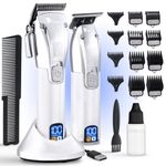 Fagaci Professional Hair Clippers for Men Set Turbo Power with Precise Cutting, Barber Clippers for Hair Cutting, Cordless Hair Clippers and Trimmers Set, Haircut Barber Kit