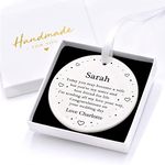 Beecreative Personalised Gift For Sister On Wedding Day - Sister To Bride - Congratulations On Your Wedding Day - Ceramic Heart Or Circle With Gift Box