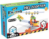 Construct IT Flexibles Helicopter Building Set with Tools Included - 78 Pieces Toy Helicopter Construction Set - STEM Toys for 5+ Year Olds - Build Your Own Toy Helicopter