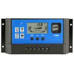 PowMr 60a Charge Controller - Solar Panel Charge Controller 12V 24V, Max 48V 1560W Input Adjustable Parameter LCD Display Current/Capacity and Timer Setting ON/Off with 5V Dual USB