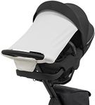 Stokke Xplory X Sun Shade, Light Grey - Protects Baby from Direct Sunlight - Lightweight, Easy to Attach to Stroller - Made with Water-Repellent Materials & UPF 50+ Fabrics