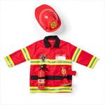 Melissa & Doug Fire Chief Role Play Costume Pretend Fire Fighter Outfit W/ Realistic Accessories, Costume For Ages 3+