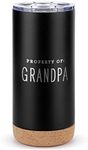 DEMDACO Property of Grandpa Matte Black 17 ounce Stoneware Travel Coffee Tumbler Mug