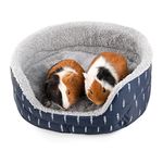 ONEJU Guinea Pig Bed, Guinea Pig Oval Cuddler, Rabbit Bed, Bunny Bed, Guinea Pig Cage Accessories for Guinea Pig, Bunny, Hamster, Chinchilla, Ferry, Rabbit and Other Small Pets - Oval Shape