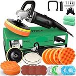 BATOCA Car Polisher Buffer Sander Rotary Polishing Machine 1200W 5-Inch & 7-Inch Buffing Polish Pad Kit Variable 6 Speeds 600-3000 RPM for Car Boat Floor Clean Polishing