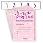 Guess The Baby Food! Game - Pink/Girl - 10 Player - Baby Shower Party