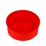 CURATED CART Silicone Round Cake Mould for Baking, Bakeware Pan, 6 Inch / 15cm BPA-Free, Microwave Safe, Easy Release Baking Tin -Red Color