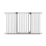 Summer Infant Secure Space Extra Wide Safety Baby Gate, Fits Openings 28.5'-52', Slate Gray Metal Finish, for Doorways and Stairways, 30” Tall Walk-Through for Baby and Pet