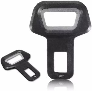 Norhogo 2 pezzi Nero Disattiva Allarme Della Cintura di Sicurezza, Disattiva allarme della cintura con apribottiglie integrato, Auto Fibbia Della Cintura Fermo per Cintura di Sicurezza, Nero