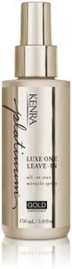 Kenra Platinum Luxe One Leave-In | All-In One Miracle Spray | Enriched with Precious Gold | Opulent Slip & Shine | Thermal/Heat Protection | Medium To Coarse Hair | 5 fl. Oz