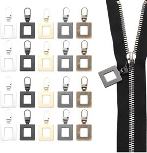 Zipper Pull Replacement, 2026 New Removable Universal Anti-Slip Zipper Pull Replacement Tab Kit, Zippers Repair Kit for Jackets, Luggage, Backpacks, Purses, Boots, Pants, Tents (Square, 30PCS)
