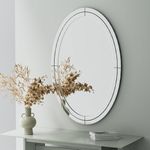 24" x 36" Oval Frameless Vanity Mirror,Home Décor Mirror,Mirrors Wall Decor,Polished Frameless Wall Mirror for Bathroom Vanity, Entryway, Living Room