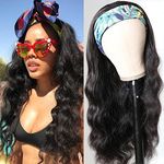 Headband Wigs for Black Women Human Hair 20 inches Glueless Body Wave Headband Wig Human Hair LDYESTIM 100% Brazilian Virgin Hair Machine Made Headband Wig 180% Density Natural Color