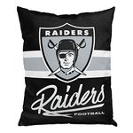 Northwest Official NFL Las Vegas Raiders Nostalgic Proud Decorative Pillow, Team Colors, 15" x 12"