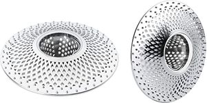 WINDALY Bath Plug Hair Catcher, 2Pcs Bathtub Shower Drain Cover, 1.25'' Shower Plughole Cover