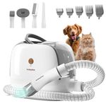 lvittyPet Dog Grooming Kit & Vacuum, 5-IN-1 Pet Vacuum for Shedding Grooming with Clipper & Brushes for Dogs Cats Cleaning at Home, 13000Pa Suction, 2L Capacity