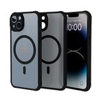 amazon basics Frosted Mag-Safe Series | Sleek, Translucent Matte | Anti-Slip, Drop and Camera Protection | Back Case Cover for iPhone 14 6.1"- Translucent Black