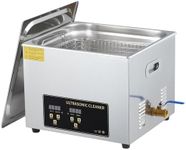 Digital Ultrasonic Cleaner 15L Timer Heatr 360W 15L Ultrasonic, 304 Stainless Steel,for Dentures Glass Industrial Parts