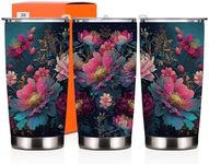 HODREU Dark Floral Print 20 Oz Tumb