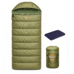 RhinoKraft Sleeping Bag for Adults | Army-Grade Outdoor Camping Bag | All-Season, Lightweight, Warm & Durable | Mummy or Rectangular | Ideal for Trekking, Camping & Travel