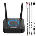 1Mii Bluetooth 5.2 Transmitter for TV to Headphones, Long Range Bluetooth Audio Transmitter with Volume Control, Digital Optical TOSLINK Coaxial RCA 3.5mm Audio for TV, aptX Low Latency [Upgraded]