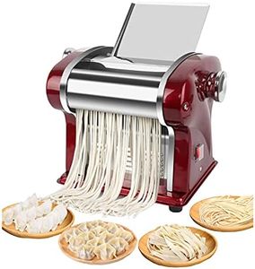 Máquina de pasta eléctrica automática para la producción de pasta para uso doméstico Máquina para prensar pasta Rodillo para espaguetis 2 en 1 Cuchillo doble para uso comercial doméstico