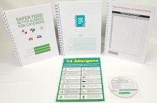 Safer Food Better Business NEW Version Spring 2024 for Caterers - Includes 13 Month Diary, 13 Month Fridge/Cold Room/Display Chill Temperature Records, 14 Food Allergens Laminated Sign & CD