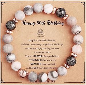Yiyang 60th Birthday Gifts for Women, Funny 60 Year Old Birthday Gift Ideas for Women Wife Mom Grandma Sister Best Friends Bracelet for 60 Year Old Woman Gifts for 60th Birthday Women