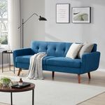 Tbfit 78" W Linen Sofa Couch, Mid C