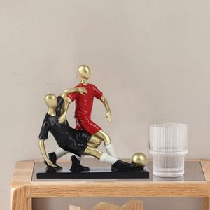 Yunjuhop Adornos de jugador de fútbol, decoración de estantería de oficina, pequeña estatua, estante, mesa de café, decoración del hogar, regalo para amigos (aparejos)