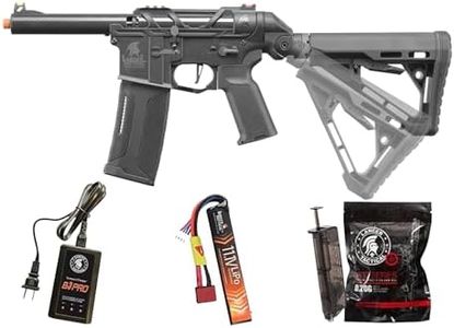 Lancer Tactical Gen 3 AirTac Battery Pack M4 AEG Lightweight CQB Airsoft Rifle Programmable ETU w/Adjustable Rear Stock (Lipo Battery & Lipo Charger Included) (Black)