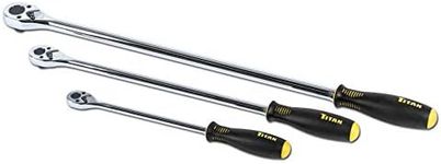 Titan 11360 3-Piece 36-Tooth Extra-Long Low Profile Slim Head Ratchet Set