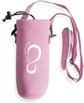 Live Infinitely Universal Water Bottle Carrier - Removable & Adjustable Strap Bottle Holder for Walking, Running & Hiking - Keeps Drinks Cold Due to Insulated Neoprene Sleeve - Rose