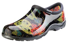 Sloggers Women's Rain and Garden Shoe with "All-Day-Comfort" Insole, Midsummer Black Print - W Size 8 - Style 5102BK08