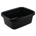 Ewingger 2 Pack Black Washing Tub, 18 Quart Plastic Dish Basin