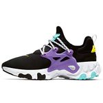 Nike Men's React Presto Running Shoes (10.5, Black/Dynamic Yellow/Aurora Green)