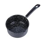 ICEBLUEOR 16CM Small Milk Pan, Non Stick Saucepan, Deep Frying Pan with Pouring Lip and Cool Handle, Induction Pot Cooking Pan for Induction Gas Electric Hobs