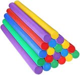 Frienda 20 Pcs Solid Pool Noodles 1.57 x 35.83 Inches Craft Foam Noodles DIY Craft Foam Swimming Pool Noodles Round Foam Tube for Kids Floating Noodles Craft Projects, Assorted Colors