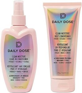 DAILY DOSE Moisturizing Duo: Leave-In Conditioner Detangler Spray + Deep Conditioner, Hair Mask/Masque - Detangles, Repairs, Restores Dry, Damaged, Color Treated Hair for All Hair Types