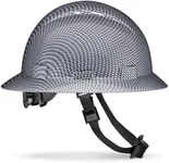 Acerpal Full Brim Vented Grey Weave Carbon Fiber Design Gloss Finish OSHA Hard Hat with 6-Point Suspension