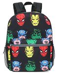 Marvel Avengers Kids Full Size All Over Print 16" Comic Backpack, Black, 16", Classic