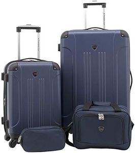 Travelers Club Luggage 3 PC Set, Navy Blue